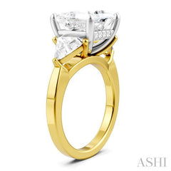ASHI Princess Shape Semi-Mount Diamond Engagement Ring 190B1PPFHYW-SM-PN4