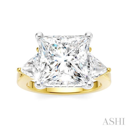 ASHI Princess Shape Semi-Mount Diamond Engagement Ring 190B1PPFHYW-SM-PN5