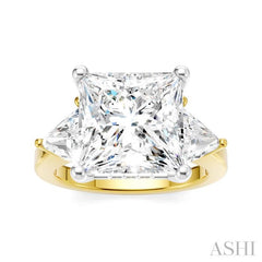 ASHI Princess Shape Semi-Mount Diamond Engagement Ring 190B1PPFHYW-SM-PN5