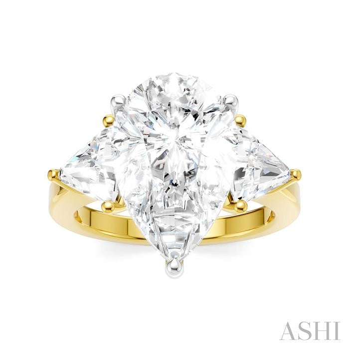 ASHI Pear Shape Semi-Mount Diamond Engagement Ring 190B1PPFHYW-SM-PR4
