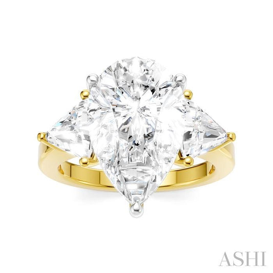 ASHI Pear Shape Semi-Mount Diamond Engagement Ring 190B1PPFHYW-SM-PR4
