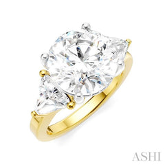 ASHI Round Shape Semi-Mount Diamond Engagement Ring 190B1PPFHYW-SM-RD4