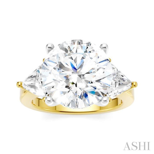 ASHI Round Shape Semi-Mount Diamond Engagement Ring 190B1PPFHYW-SM-RD5
