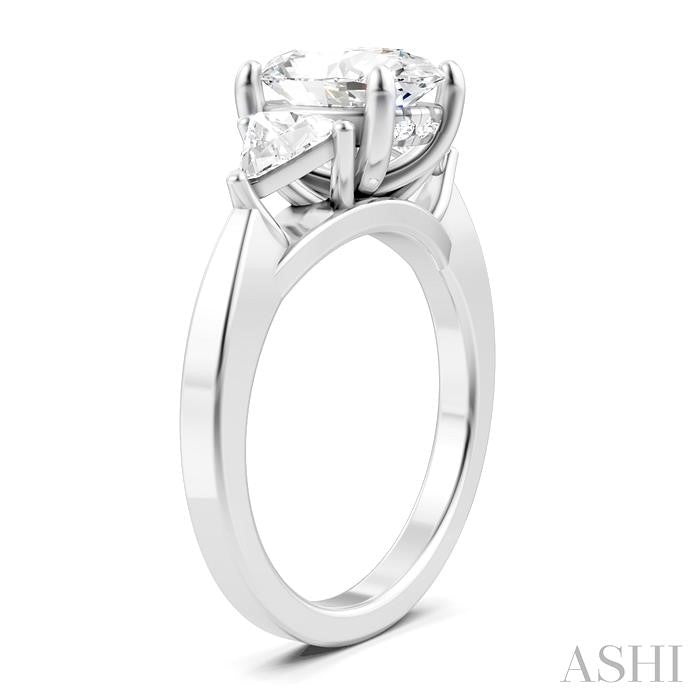 ASHI Oval Shape Semi-Mount Diamond Engagement Ring 190B3PPFHWG-SM-OV2