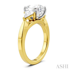 ASHI Oval Shape Semi-Mount Diamond Engagement Ring 190B3PPFHYW-SM-OV2