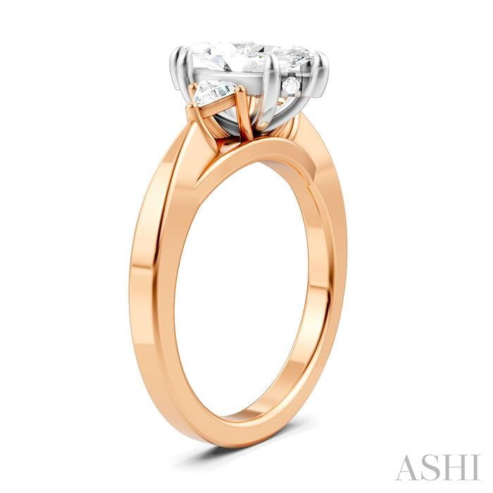 ASHI Marquise Shape Semi-Mount Diamond Engagement Ring 190B6PPFHPW-SM-MQ1