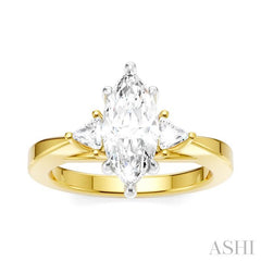 ASHI Marquise Shape Semi-Mount Diamond Engagement Ring 190B6PPFHYW-SM-MQ1