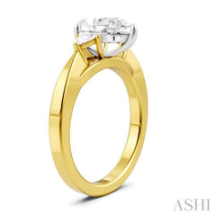 ASHI Pear Shape Semi-Mount Diamond Engagement Ring 190B6PPFHYW-SM-PR1