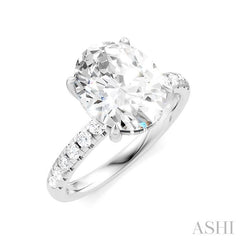 ASHI Oval Shape Semi-Mount Diamond Engagement Ring 191A5PPFHWG-SM-OV3