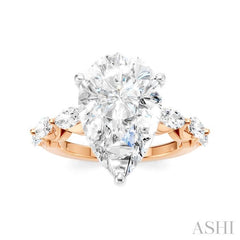 ASHI Pear Shape Semi-Mount Diamond Engagement Ring 192A1PPFHPW-SM-PR5