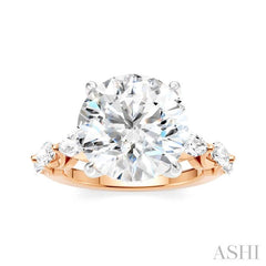 ASHI Round Shape Semi-Mount Diamond Engagement Ring 192A1PPFHPW-SM-RD5