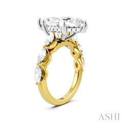 ASHI Marquise Shape Semi-Mount Diamond Engagement Ring 192A1PPFHYW-SM-MQ4