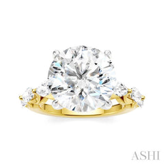 ASHI Round Shape Semi-Mount Diamond Engagement Ring 192A1PPFHYW-SM-RD5