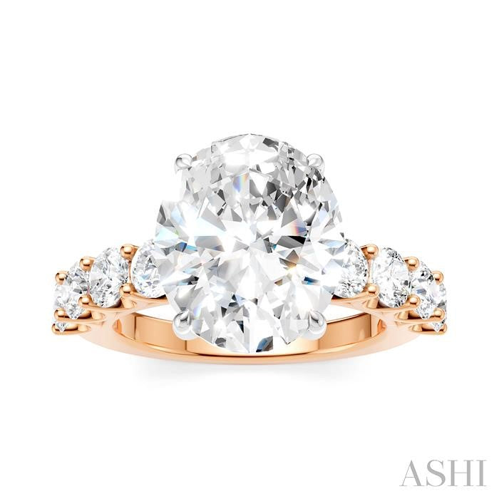 ASHI Oval Shape Semi-Mount Diamond Engagement Ring 193ACPPFHPW-SM-OV5