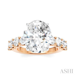 ASHI Oval Shape Semi-Mount Diamond Engagement Ring 193ACPPFHPW-SM-OV5