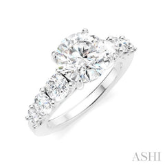 ASHI Round Shape Semi-Mount Diamond Engagement Ring 193B1PPFHWG-SM-RD2