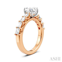 ASHI Oval Shape Semi-Mount Diamond Engagement Ring 194A2PPFHPW-SM-OV1