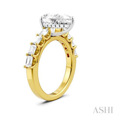ASHI Pear Shape Semi-Mount Diamond Engagement Ring 194A2PPFHYW-SM-PR2