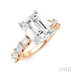 ASHI Emerald Shape Semi-Mount Diamond Engagement Ring 194ACPPFHPW-SM-EM3