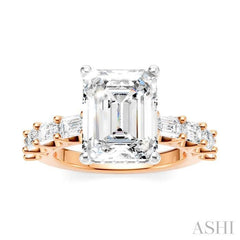ASHI Emerald Shape Semi-Mount Diamond Engagement Ring 194ACPPFHPW-SM-EM3