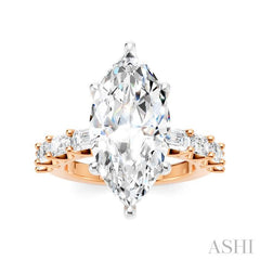 ASHI Marquise Shape Semi-Mount Diamond Engagement Ring 194ACPPFHPW-SM-MQ5