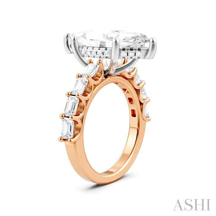 ASHI Marquise Shape Semi-Mount Diamond Engagement Ring 194ACPPFHPW-SM-MQ5