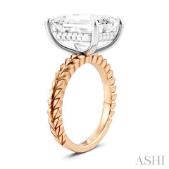 ASHI Emerald Shape Semi-Mount Diamond Engagement Ring 194B8PPFHPW-SM-EM5