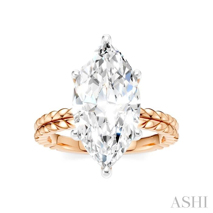 ASHI Marquise Shape Semi-Mount Diamond Engagement Ring 194B8PPFHPW-SM-MQ4