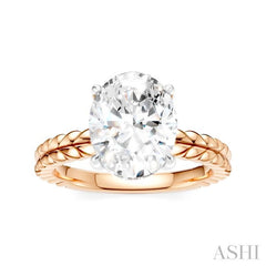 ASHI Oval Shape Semi-Mount Diamond Engagement Ring 194B8PPFHPW-SM-OV3