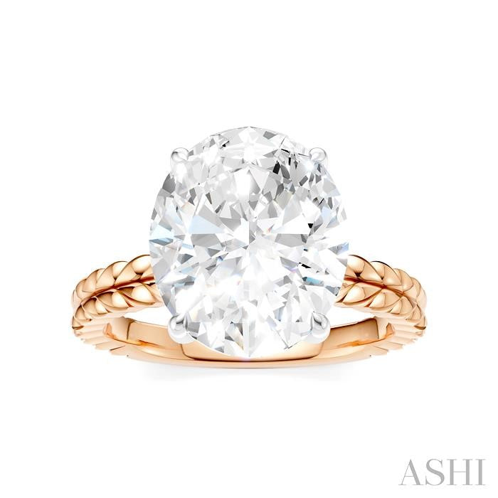 ASHI Oval Shape Semi-Mount Diamond Engagement Ring 194B8PPFHPW-SM-OV5