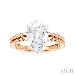 ASHI Pear Shape Semi-Mount Diamond Engagement Ring 194B8PPFHPW-SM-PR2