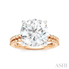 ASHI Round Shape Semi-Mount Diamond Engagement Ring 194B8PPFHPW-SM-RD4