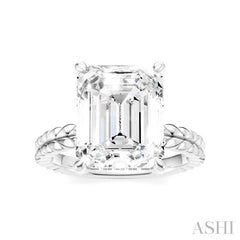 ASHI Emerald Shape Semi-Mount Diamond Engagement Ring 194B8PPFHWG-SM-EM4