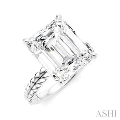 ASHI Emerald Shape Semi-Mount Diamond Engagement Ring 194B8PPFHWG-SM-EM5