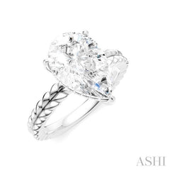 ASHI Pear Shape Semi-Mount Diamond Engagement Ring 194B8PPFHWG-SM-PR3