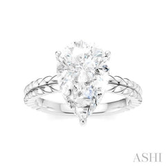ASHI Pear Shape Semi-Mount Diamond Engagement Ring 194B8PPFHWG-SM-PR3