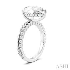 ASHI Pear Shape Semi-Mount Diamond Engagement Ring 194B8PPFHWG-SM-PR3