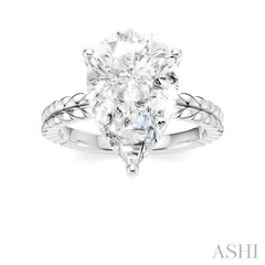 ASHI Pear Shape Semi-Mount Diamond Engagement Ring 194B8PPFHWG-SM-PR4
