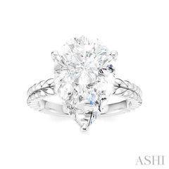 ASHI Pear Shape Semi-Mount Diamond Engagement Ring 194B8PPFHWG-SM-PR5