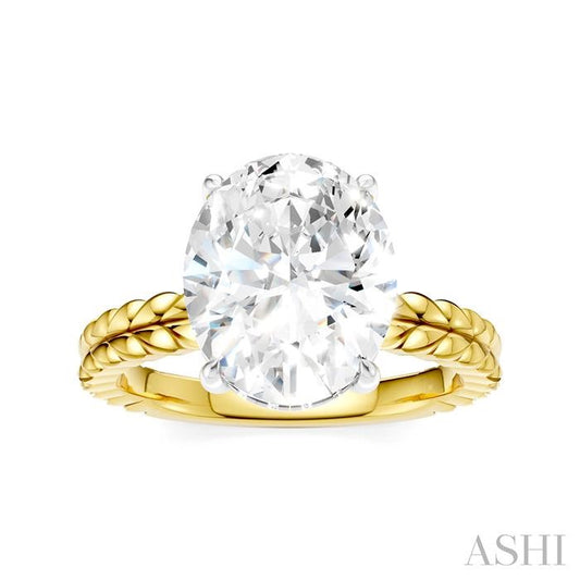 ASHI Oval Shape Semi-Mount Diamond Engagement Ring 194B8PPFHYW-SM-OV4