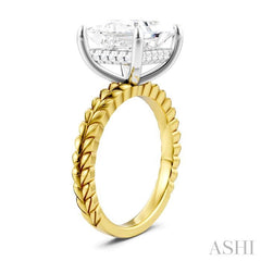 ASHI Princess Shape Semi-Mount Diamond Engagement Ring 194B8PPFHYW-SM-PN4