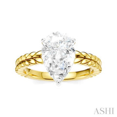 ASHI Pear Shape Semi-Mount Diamond Engagement Ring 194B8PPFHYW-SM-PR2