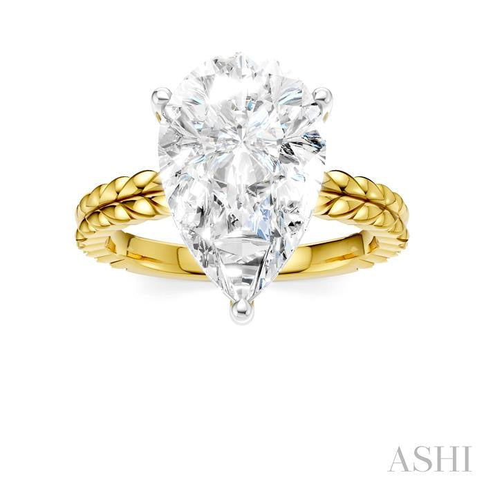 ASHI Pear Shape Semi-Mount Diamond Engagement Ring 194B8PPFHYW-SM-PR4