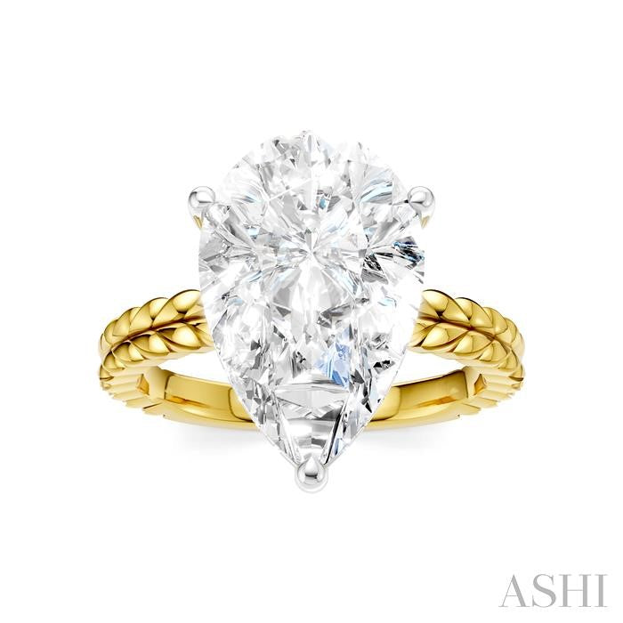 ASHI Pear Shape Semi-Mount Diamond Engagement Ring 194B8PPFHYW-SM-PR5