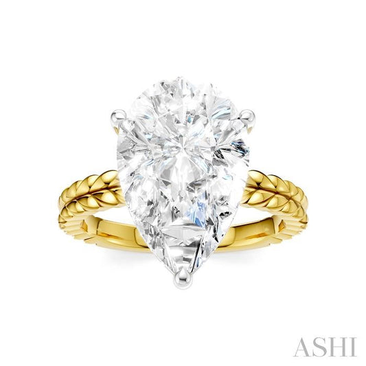 ASHI Pear Shape Semi-Mount Diamond Engagement Ring 194B8PPFHYW-SM-PR5