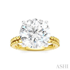 ASHI Round Shape Semi-Mount Diamond Engagement Ring 194B8PPFHYW-SM-RD5