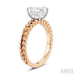 ASHI Emerald Shape Semi-Mount Diamond Engagement Ring 194B9PPFHPW-SM-EM1