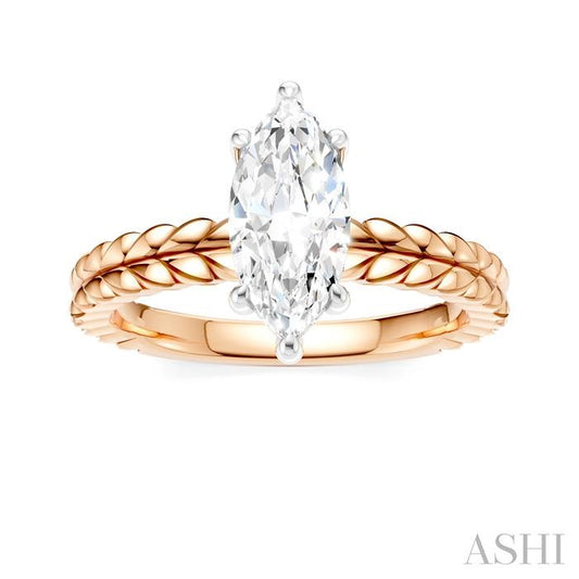 ASHI Marquise Shape Semi-Mount Diamond Engagement Ring 194B9PPFHPW-SM-MQ1