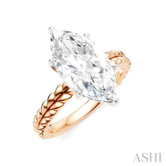 ASHI Marquise Shape Semi-Mount Diamond Engagement Ring 194B9PPFHPW-SM-MQ3