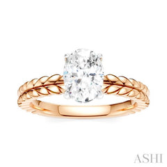 ASHI Oval Shape Semi-Mount Diamond Engagement Ring 194B9PPFHPW-SM-OV1